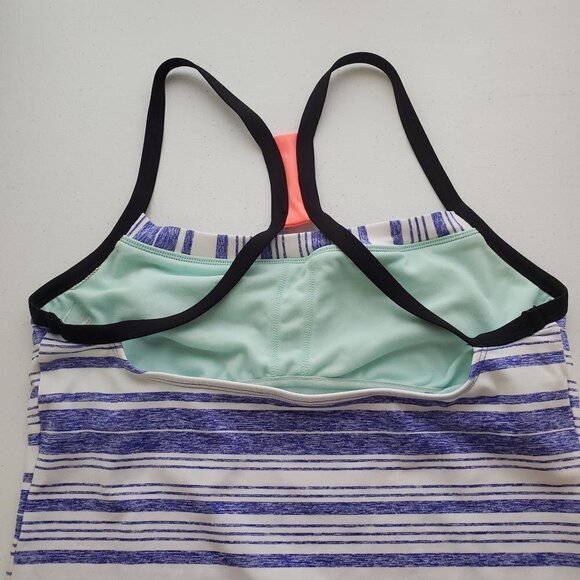 Nike 10 Tankini Swim Top Racer Back blue white - Picture 6 of 6